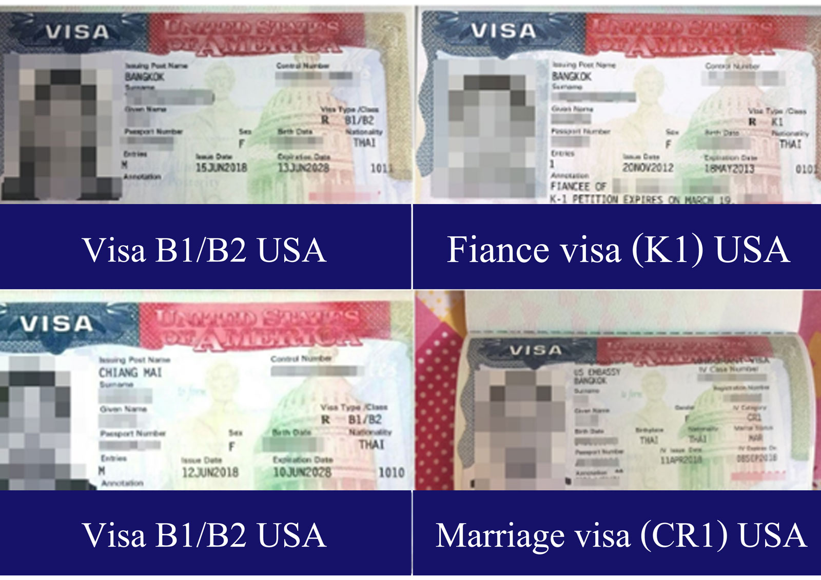 Visa type. USA b1 b2 visa.